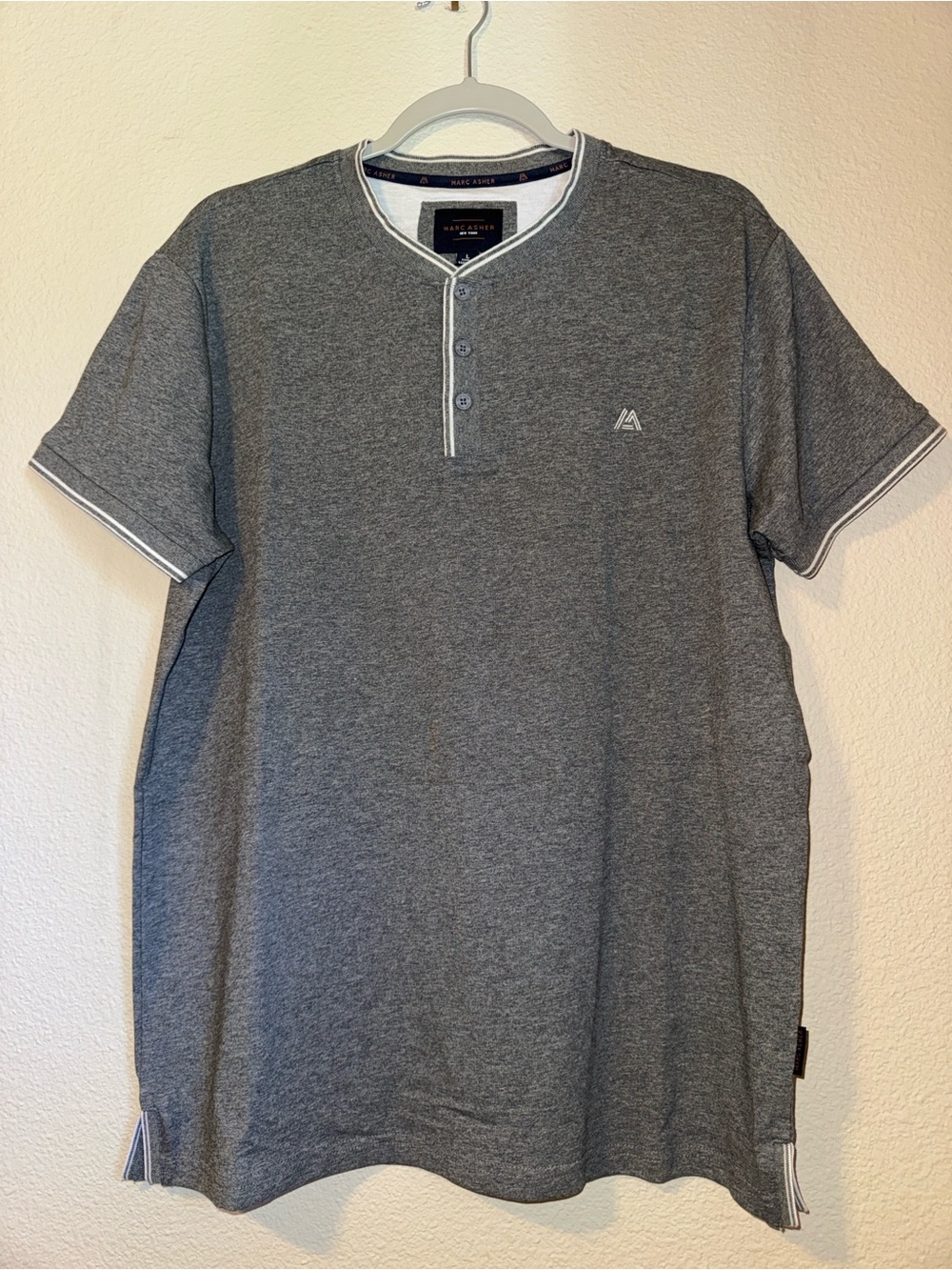 Ariat Men's Grey Short-Sleeve Henley Polo